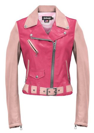 Pink leather Jacket two tone