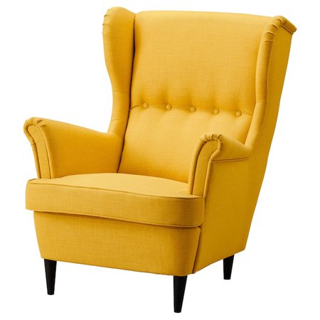 STRANDMON Wing chair - Skiftebo yellow - IKEA