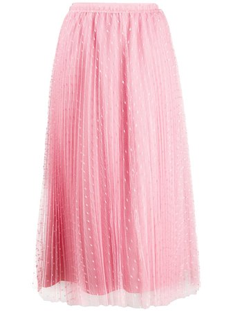 Red Valentino Mesh A-Line Skirt