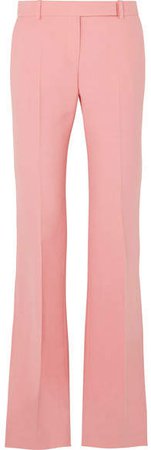 Wool-blend Bootcut Pants - Pink
