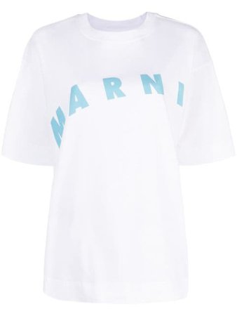 Marni logo-print Oversized T-shirt - Farfetch