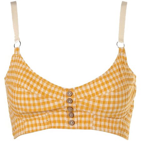 Yellow gingham top