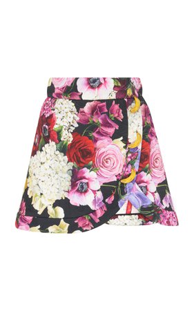 Banana-Embellished Floral Jacquard Mini Skirt by Dolce & Gabbana | Moda Operandi