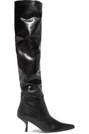 The Row | Bourgeoise leather knee boots | NET-A-PORTER.COM