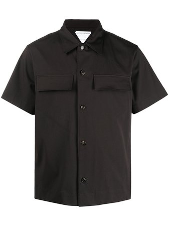 Bottega Veneta short-sleeved cotton shirt brown 652051VKIX0 - Farfetch