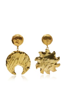 Sol Y Luna 22k Gold-Plated Earrings By Sylvia Toledano | Moda Operandi