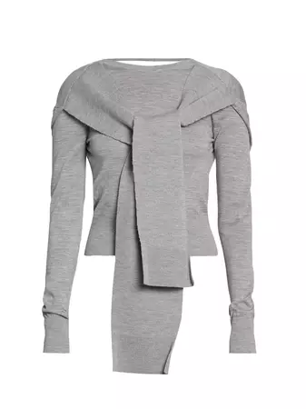 Shop Jacquemus Le Pull Rica Wool Tie-Front Sweater | Saks Fifth Avenue