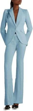 Amazon.com: Women's Suit Pants Evening Dress Summer Two Piece Set Elegant Trouser Sets Dresses for Prom : Clothing, Shoes & Jewelry