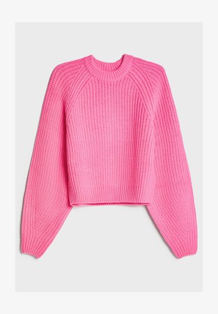 Bershka MIT RUNDHALSAUSSCHNITT - Pullover - neon pink - ZALANDO.FR