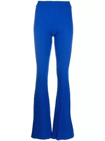 Versace Ribbed Flared Trousers - Farfetch