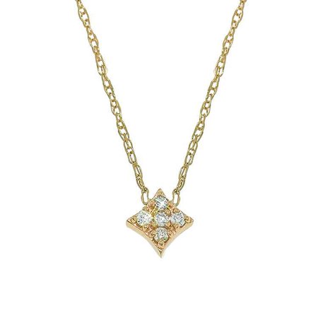 Mini Gianna Diamond Pendant in 14k Yellow Gold by GiGi Ferranti