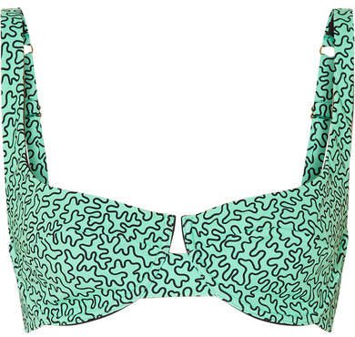 Fisch - Grenadins Printed Underwired Bikini Top - Green