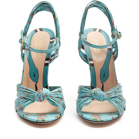 Gucci Allie floral-print leather sandals