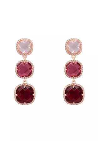 Knightsbridge Earrings Rosegold Pinks – LATELITA