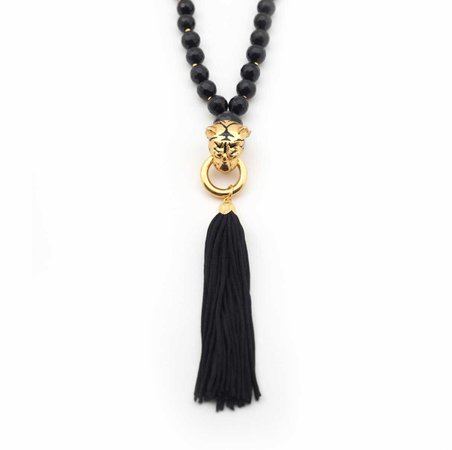 black tassels necklace and earrings - Google Search