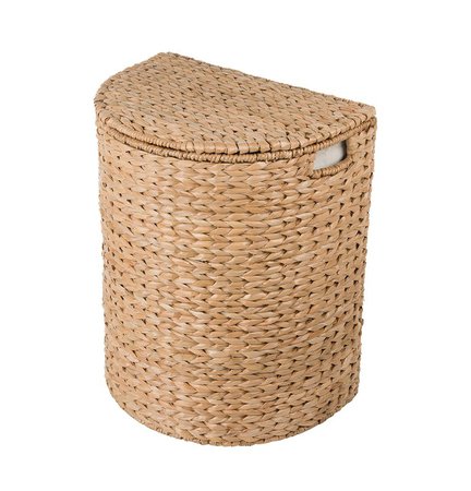 Sea Grass Half Moon Hamper and Laundry Basket with Removable Liner, Natural Colour