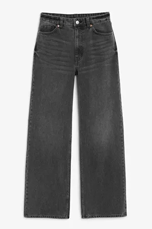 Yoko washed black jeans - Washed black - Jeans - Monki WW