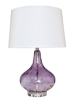 Sheffield Home, AMG and Enchante Accessories VALUE PACK of 26 Inch Purple Glass Crystal Base Table Lamps, Set of 2, TL2061-2 - - Amazon.com
