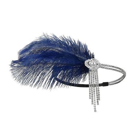 1920s Blue Feathered Headdress