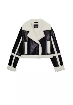 Double-faced cropped jacket with crossover detail - Women's See all | Stradivarius United States