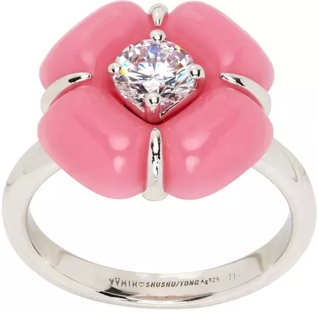 Pink Flower Ring by Shushu/Tong on Sale