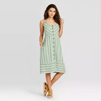 Women's Sleeveless Button-Front Sun Dress - Universal Thread™ : Target