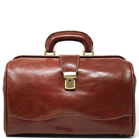 vintage brown leather doctor bag