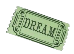 Green "dream" ticket png