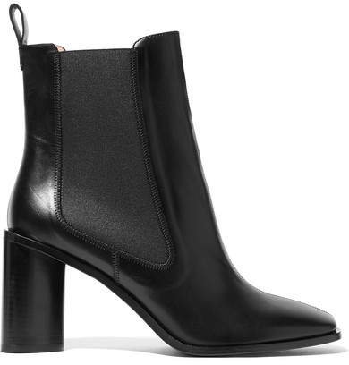 Bethany Leather Ankle Boots - Black