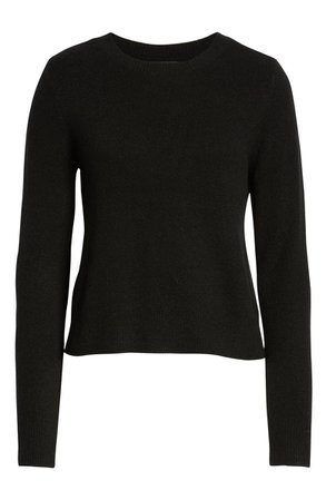 Halogen® Crewneck Sweater  black