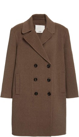 Tibi Wool Double-Breasted Coat