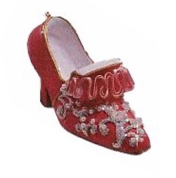 red rococo style shoes
