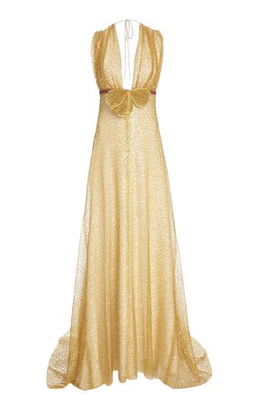 Markarian Shirred Sequin Gown