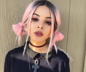 Pastel Pink & Black Ombre Hair