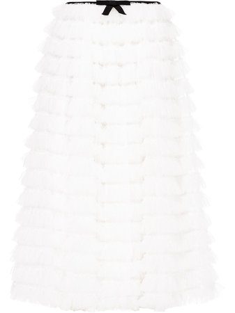 Shop Miu Miu tiered tulle midi skirt with Express Delivery - FARFETCH