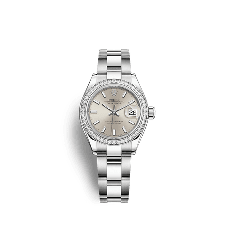 Rolex - LADY-DATEJUST (Oyster, 28 mm, Oystersteel, white gold and diamonds)