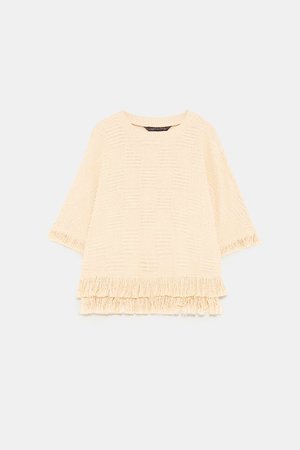 TWEED TOP WITH FRINGE - Blouses-SHIRTS | BLOUSES-WOMAN | ZARA United States