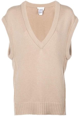 V-neck loose knitted top