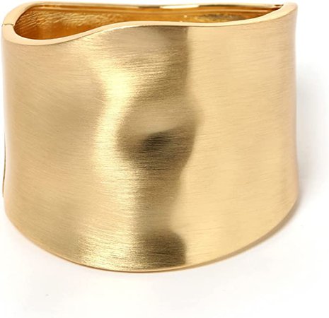 Amazon.com: Bangles Bracelets for Women, 18K Gold Plating Cuff Bracelets for Women, Brushed Noodles Chunky Fashion Wrap Wrist Hinge Gold Bracelets for Women Teen Girls (Brushed pattern): Clothing, Shoes & Jewelry