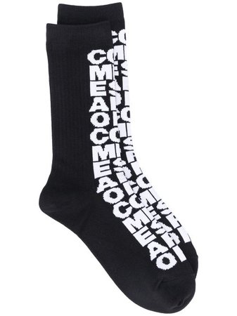 Comme Des Garçons Logo Intarsia Knit Socks - Farfetch