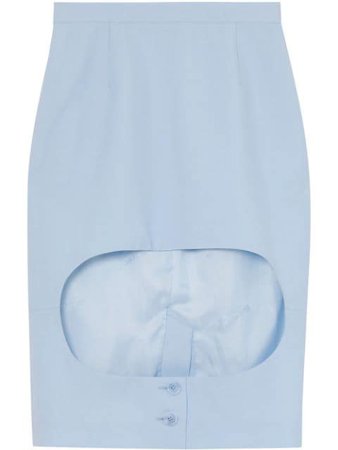 Burberry Front Cut-Out Pencil Skirt 4563972 Blue | Farfetch