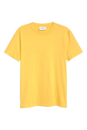 Cotton and Silk T-shirt - Yellow - Men | H&M US