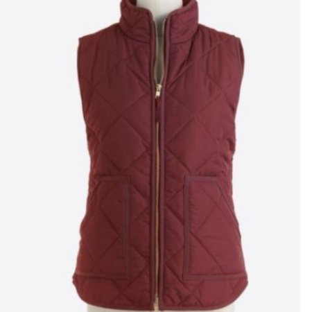 J. Crew Factory Jackets & Coats | Nwot Jcrew Quilted Puffer Vest In Red Wine | Poshmark