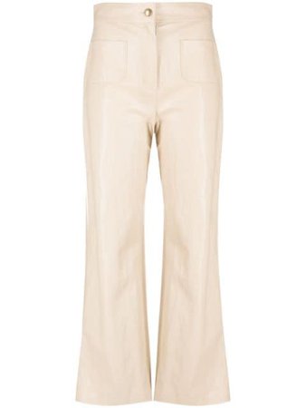 Pinko flared faux-leather trousers - FARFETCH