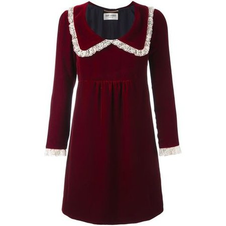 red velvet babydoll dress