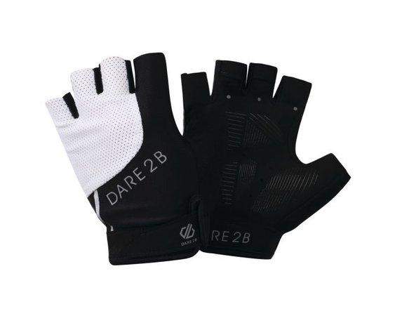 Dare2b Women's Forcible Fingerless Gloves Black White | Hawkshead