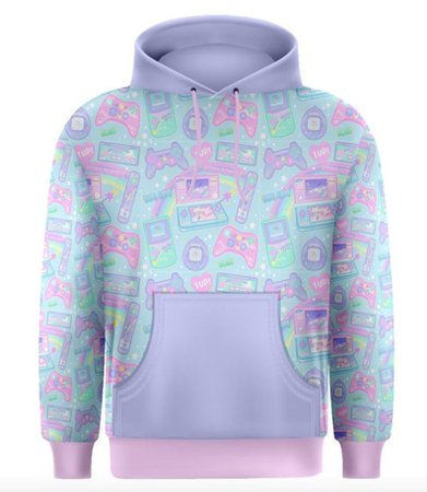 GAME IN COLOUR Unisex Pullover Hoodie Kawaii Fairy Kei | Etsy