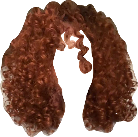 big red curly hair