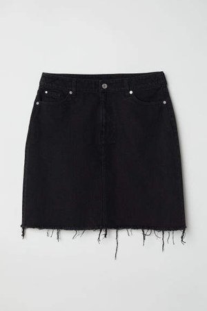 H&M+ Denim Skirt - Black