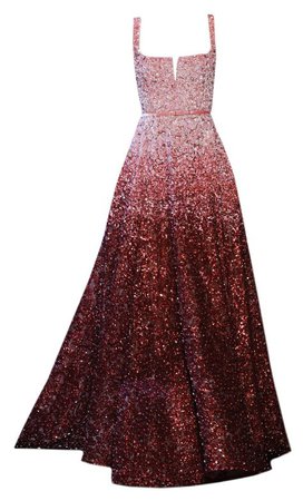 Couture Gown (ombre pink/red)
